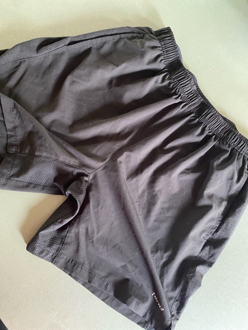Hind Black Activewear shorts with Printed Logo
